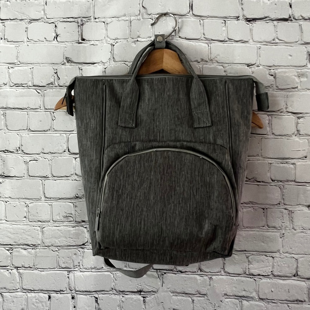 Enfamil Wonderbag Diaper Bag Backpack Heathered Gray Insulated Bottle Travel Bag
